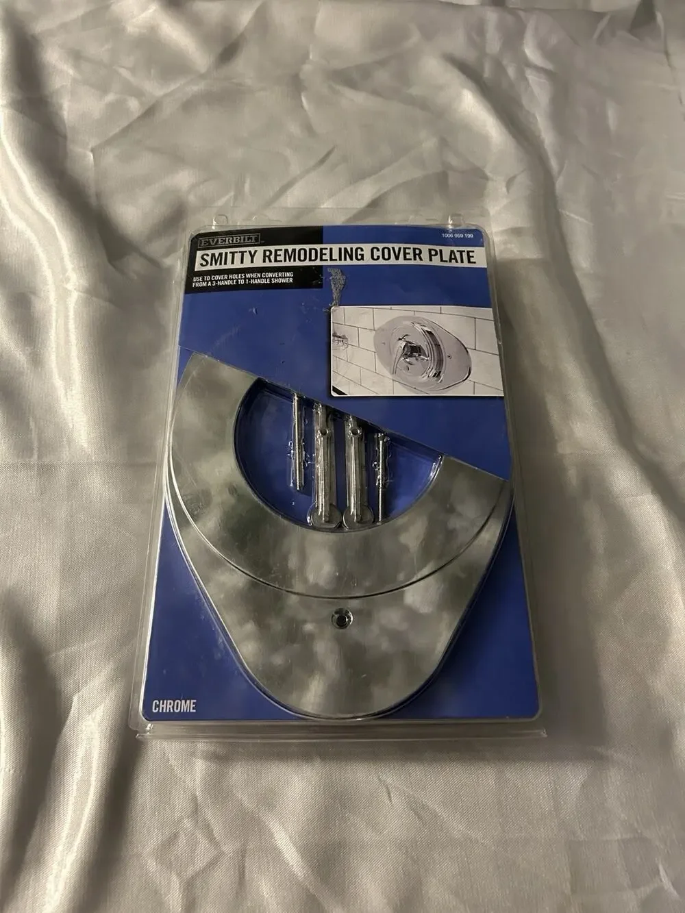 Tub and Shower Smitty Remodeling Plate in Brushed Nickel